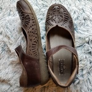L’ARTISTE By Spring Step Shrive Women's Brown Leather Mary Janes Size 40